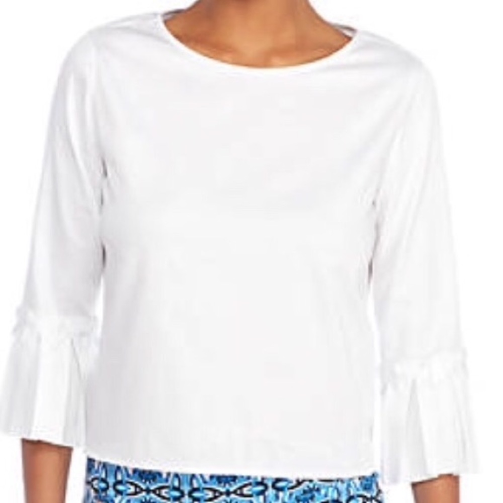 💝BOATNECK ORIGAMI SLEEVE TOP WHITE